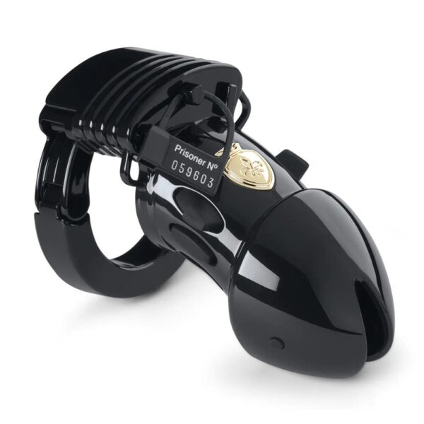 MyStim Pubic Enemy No 1 Black Edition – E-Stim Cock Cage for Intense Electro Play