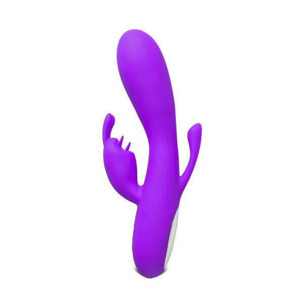 Double Bunny 12-Speed Silicone Vibe in Purple - Ultimate Pleasure Toy