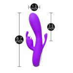 Double Bunny 12-Speed Silicone Vibe in Purple - Ultimate Pleasure Toy - Image 2