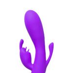 Double Bunny 12-Speed Silicone Vibe in Purple - Ultimate Pleasure Toy - Image 4