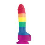 Colours Pride Edition 6 Inch Realistic Silicone Dildo with Balls - Vibrant Pleasure for All - Image 2