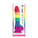 Colours Pride Edition 6 Inch Realistic Silicone Dildo with Balls - Vibrant Pleasure for All - Image 3