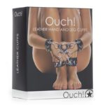 Shots Ouch Leather Hand and Leg Cuffs - Premium BDSM Restraints for Ultimate Pleasure - Image 3