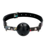 Comfortable Ouch Breathable Ball Gag with Stylish Printed Leather Straps