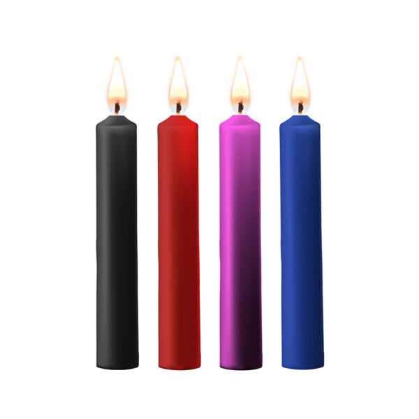Teasing Wax Candles 4 Pack - Small, Scented & Perfect for Home Decor