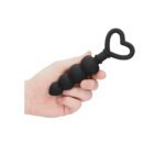 Explore Pleasure with Ouch Silicone Black Anal Love Beads - Perfect for Intense Sensations - Image 2