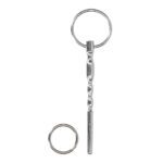 Ouch Stainless Steel Pug Keychain with Ring - Durable & Stylish Pet Lover Accessory