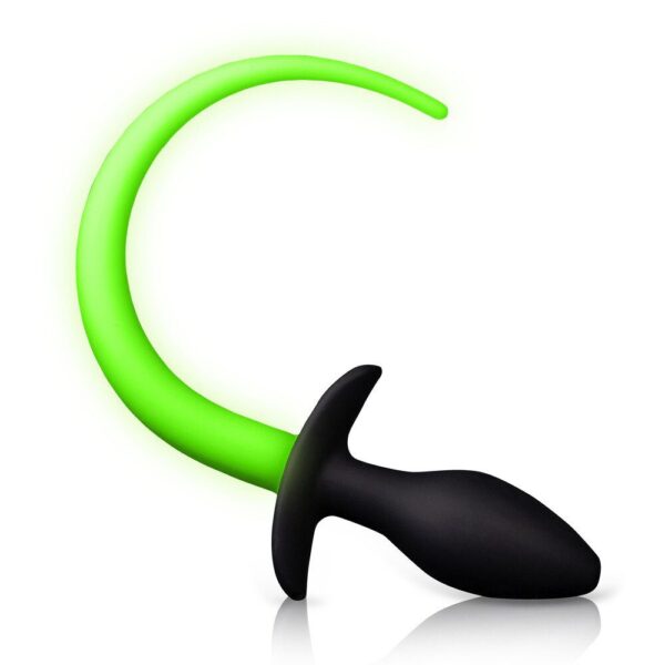 Glow In The Dark Puppy Tail Butt Plug - Fun & Playful Adult Toy for Pet Lovers