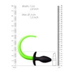 Glow In The Dark Puppy Tail Butt Plug - Fun & Playful Adult Toy for Pet Lovers - Image 2