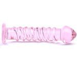 Textured Pink Glass Dildo for Ultimate Pleasure - Elegant & Unique Design - Image 3
