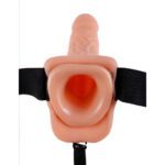 Fetish Fantasy 7 Inch Vibrating Hollow Strap-On - Flesh Color for Ultimate Pleasure - Image 3