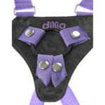 Explore Pleasure with Dillio 7-Inch Purple Strap-On Suspender Harness - Image 5