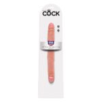 King Cock 12 Inch Slim Double Dildo in Flesh - Ultimate Pleasure for Couples - Image 4