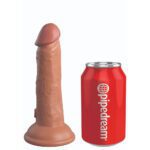 King Cock Elite 6 Inch Dual Density Vibrating Cock - Realistic Flesh Brown Pleasure - Image 2
