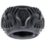 Perfect Fit Tribal Son Ram Ring Set - 2 Pack Black Stylish Accessories - Image 2
