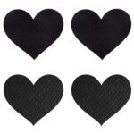 Peekaboo Pasties Black Hearts - Flirty and Fun Nipple Covers for Bold Fashion