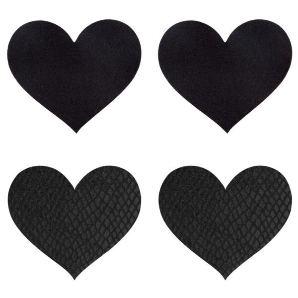 Peekaboo Pasties Black Hearts - Flirty and Fun Nipple Covers for Bold Fashion