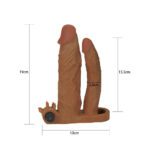 Lovetoy 2 Inch Vibrating Double Pleasure Extender for Ultimate Satisfaction - Image 3