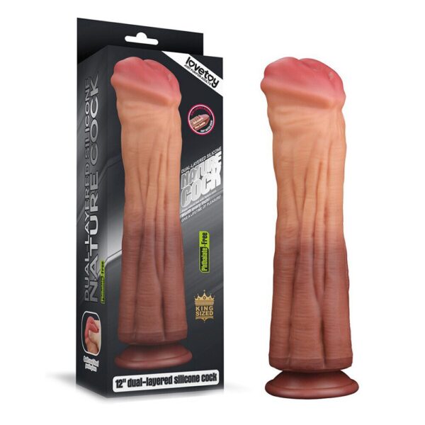 Lovetoy 12 Inch Dual Layered Silicone Horse Cock - Realistic Pleasure for Ultimate Satisfaction