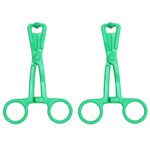 Green Scissor Nipple Clamps with Metal Chain - Adjustable BDSM Accessories for Sensual Play - Image 3