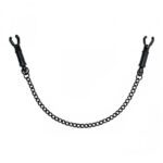 Black Metal Adjustable Nipple Clamps with Chain - Perfect for Sensual Play - Image 2