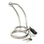 Curved Chastity Penis Lock with Urethral Tube - Ultimate Male Restraint Device