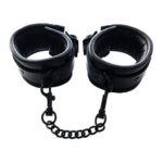 Rouge Black Padded Leather Ankle Cuffs for Ultimate Comfort and Style
