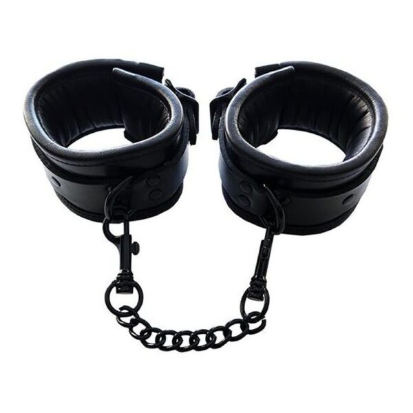 Rouge Black Padded Leather Ankle Cuffs for Ultimate Comfort and Style