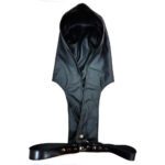 Stylish Rouge Leather Harness with Faux Leather Hoodie for Bold Fashion Statements - Image 3