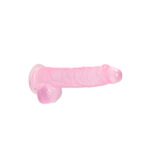 RealRock 6 Inch Pink Realistic Crystal Clear Dildo - Premium Pleasure Toy for Ultimate Satisfaction - Image 3