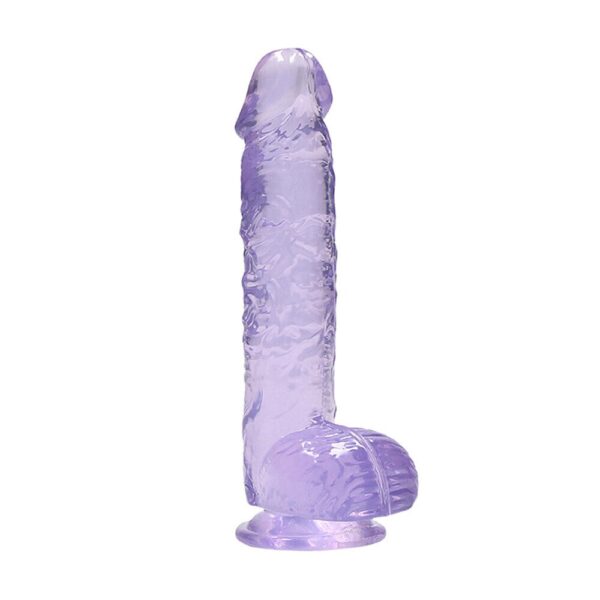 RealRock 6 Inch Purple Realistic Crystal Clear Dildo - Premium Pleasure Toy for Ultimate Satisfaction