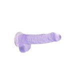 RealRock 6 Inch Purple Realistic Crystal Clear Dildo - Premium Pleasure Toy for Ultimate Satisfaction - Image 3