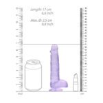 RealRock 6 Inch Purple Realistic Crystal Clear Dildo - Premium Pleasure Toy for Ultimate Satisfaction - Image 4