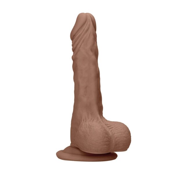 RealRock 7 Inch Flesh Tan Dong with Testicles - Realistic Pleasure Toy
