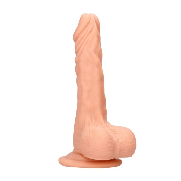 RealRock 8 Inch Flesh Pink Dong with Testicles - Realistic Pleasure Toy