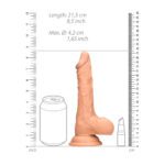 RealRock 8 Inch Flesh Pink Dong with Testicles - Realistic Pleasure Toy - Image 3
