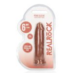 Realrock 6 Inch Flesh Tan Penis Sleeve - Enhance Your Pleasure - Image 2