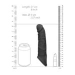 RealRock 8 Inch Black Penis Sleeve - Enhance Pleasure & Performance - Image 2