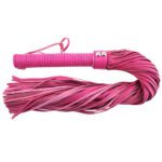 Rouge Garments Large Pink Leather Flogger - Premium BDSM Whip for Sensual Play