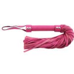 Rouge Garments Pink Leather Flogger - Premium BDSM Accessory for Sensual Play