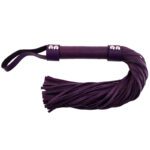 Rouge Garments Purple Leather Flogger - Premium BDSM Whip for Sensual Play - Image 2
