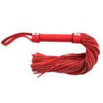 Rouge Garments Red Leather Flogger - Premium BDSM Whip for Sensual Play - Image 2