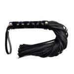 Rouge Short Leather Flogger with Studs - Premium BDSM Whip for Sensual Play