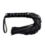 Rouge Short Leather Flogger with Studs - Premium BDSM Whip for Sensual Play - Image 2