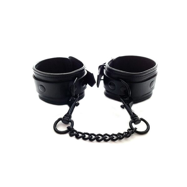 Rouge Garments Plain Black Ankle Cuffs - Stylish & Versatile Footwear Accessory