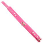 Stylish Plain Pink Leather Collar by Rouge Garments - Perfect for Fashion-Forward Pets