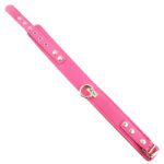 Stylish Plain Pink Leather Collar by Rouge Garments - Perfect for Fashion-Forward Pets - Image 2