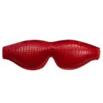 Rouge Garments Leather Croc Print Padded Blindfold - Luxurious Eye Mask for Sensory Play - Image 2