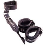 Rouge Garments Black Leather Neck to Wrist Restraints - Premium BDSM Gear for Ultimate Restraint