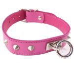 Rouge Garments Pink Studded O-Ring Collar - Trendy Fashion Accessory - Image 2